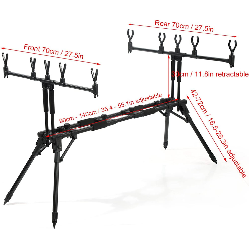 JSFUN  Adjustable 5-Rod Fishin - Fishing Rod Rack ulasan dan harga