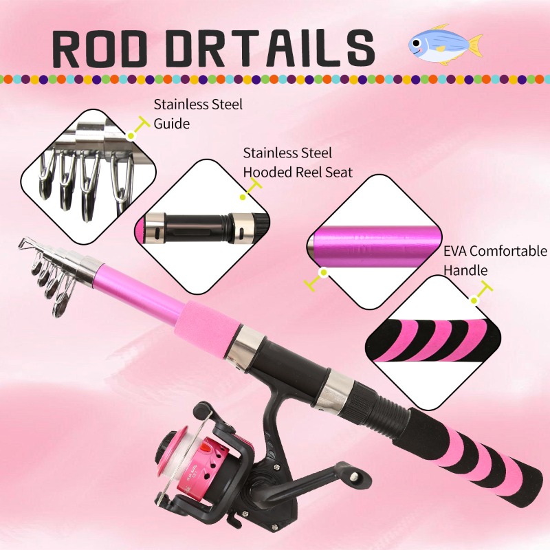 Kids Adult Beginner Fishing Ro - Fishing Rod Spinning ulasan dan harga