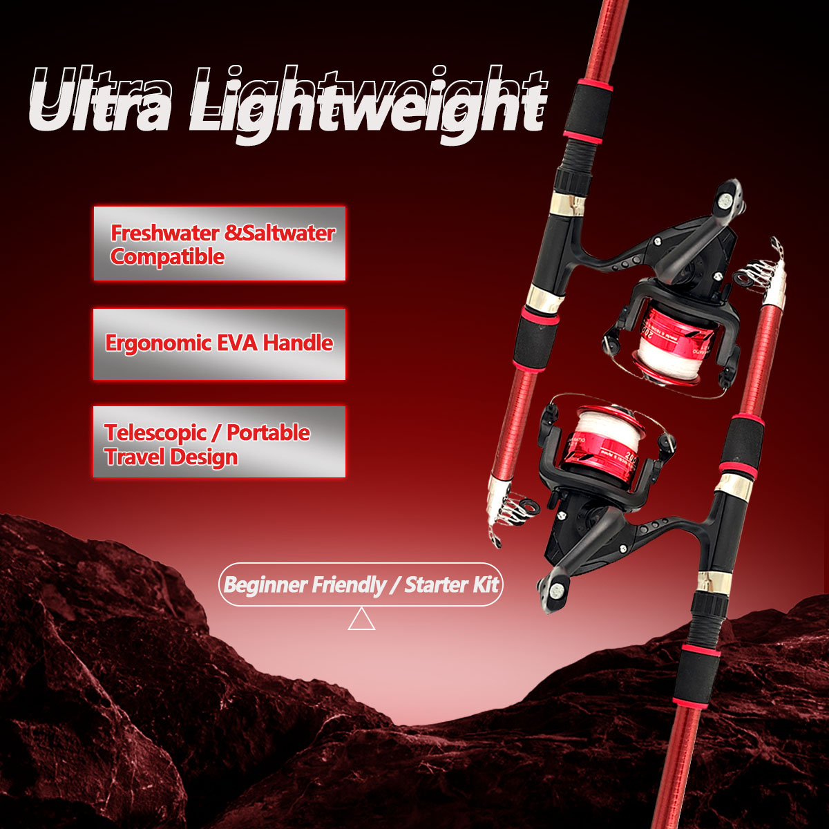 Spinning Fishing Rod and Reel  - Fishing Rod Spinning ulasan dan harga