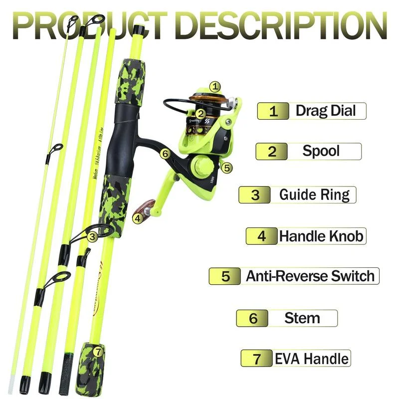 Sougayilang Portable 5 Section - Fishing Rod Spinning ulasan dan harga