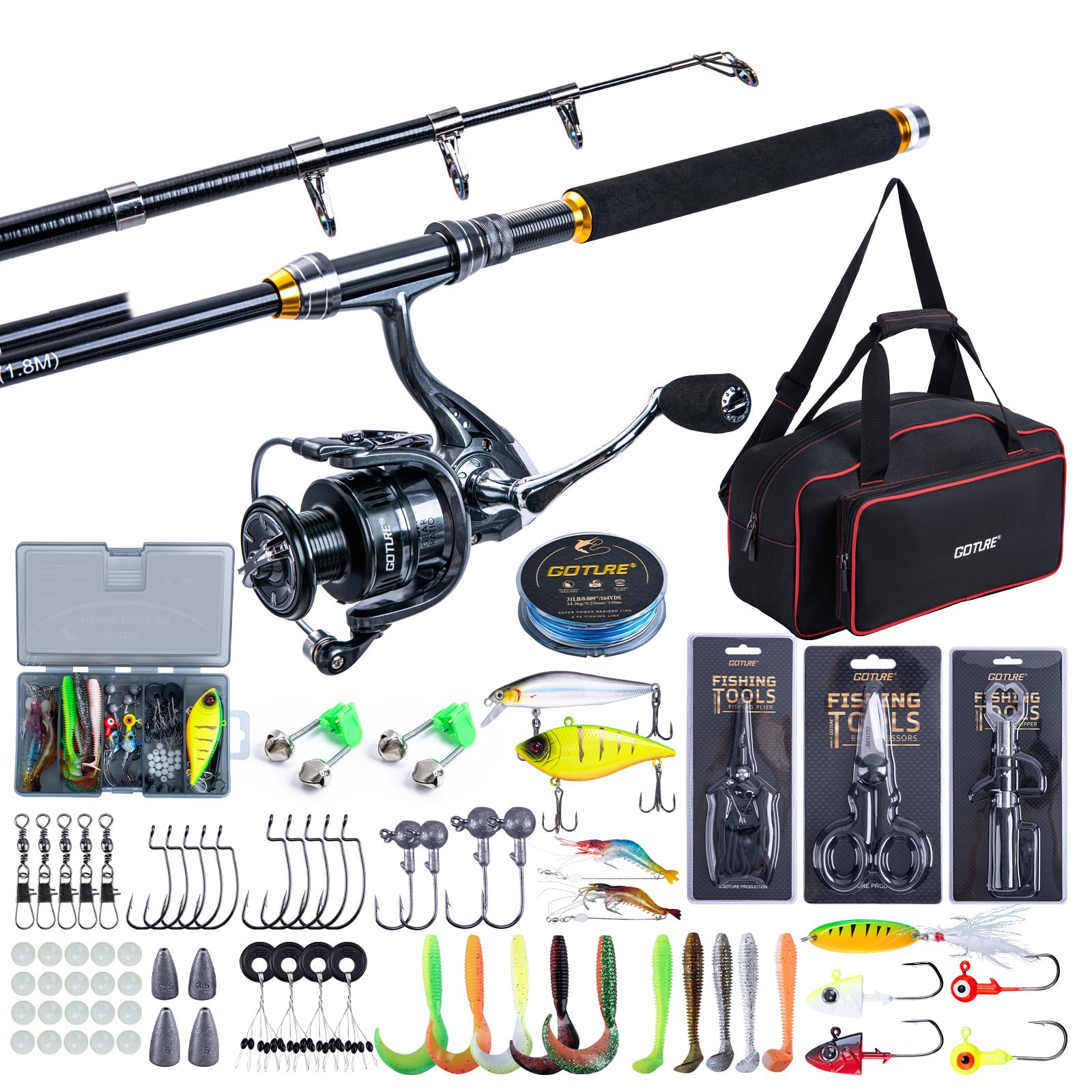 Goture Fishing Telescopic Rod  - Fishing Rod Spinning ulasan dan harga